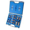 12 Piece Set, Hard Line, carbide tipped Annular Cutters, Drill Depth 40mm, Nitto/Uni Shank 19mm