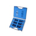 Set BASIC, Pulverstahl + DURABLUE-beschichtete Kernbohrer, Nutzlänge 55 mm, Weldonschaft, Blue-Drill Line55 PRO/Blue-Drill Line-Rail55 PRO