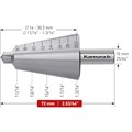 HSS-XE tube and sheet drill, 16-30.5mm, CBN ground, 2 cutting edges