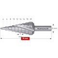 HSS-XE Step drill, 4-20mm, CBN ground, 3 cutting edges