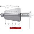 HSS-XE Blechschälbohrer, Durchmesser 26-40 mm, CBN geschliffen, 2 Schneiden