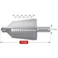HSS-XE step drill, 40-50mm, CBN ground, 2 cutting edges
