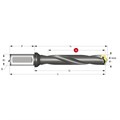 Spade Drill Holder, Helical Fluted, Lateral Fixation Type Flange, Shank DIN 1835-B