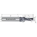 Diamond Coated Solid Carbide Thread Milling Cutter, 30 Degree Spiral for Internal Threads, 90 Degree Countersink