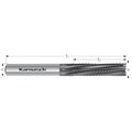 Full carbide roughing and finishing cutter for CFK/GFK, 8 milling Blade, 4 cutting edges, pushing cut