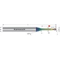 Solid Carbide Minature Ball Nose Slot Mill, <15xD, 4mm Shank