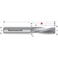 Solid Carbide End Mill, Left-hand Spiral, Right-hand Cutting, Long