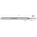 Solid carbide miniature end mill, corner radius, internal cooling holes, 4mm Shank