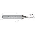 Solid Carbide Minature End Mills, 3 Cutting Edges, Long, HSC