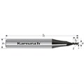 Solid Carbide End Mills, Long, Corner Radius, 3 Cutting Edges, HSC, <50 HRC