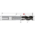 Solid Carbide End Mill, Long, <45 HRC, DIN 6535 Form HB