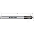 Solid Carbide 3D Ball Nose End Mill, Short