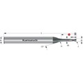 Diamond Coated Solid Carbide End Mill, Corner Radius, <20xD