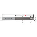 Solid Carbide End Mill, Corner Radius, <12xD, Extra Long, HSC