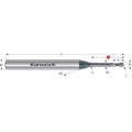 Solid Carbide Miniature End Mill, Ball Nose, <20xD depth, <55 HRC