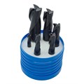 6 Piece Set, HSSX-V2 fine roughing end mills