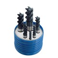 6 Piece Set, HSSX-V2 fine roughing end mills